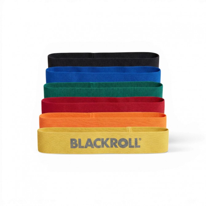 BLACKROLL LOOP BAND pretestības lenšu komplekts - dzeltens, oranžs, sarkans, zaļš, zils, melns