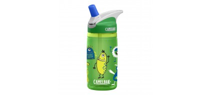 CamelBak eddy Kids 0,41 l pudele, izolēta, zaļi ciklopiņi