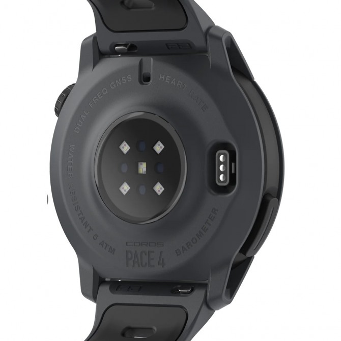 COROS PACE 4 GPS sporta pulkstenis, Silikona Melns
