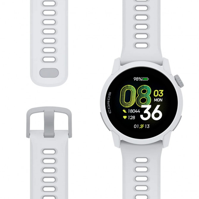 COROS PACE 4 GPS sporta pulkstenis, Silikona Balts