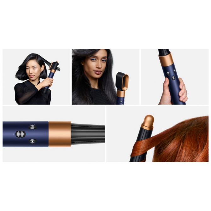 DYSON HS08 Airwrap i.d Straight+Wavy matu veidotājs, Prussian blue/Rich copper