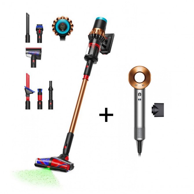 DYSON V16 Piston Animal bezvadu putekļu sūcējs (melns/varš) + tīrīšanas komplekts