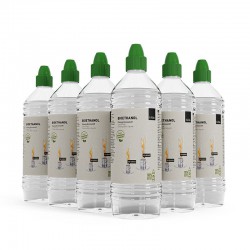 HOFATS liquid fuel 6pack. (1l) bioethanol for bio-burners