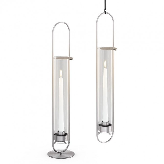 HOFATS OVAL candle 55 svečturis, sudraba