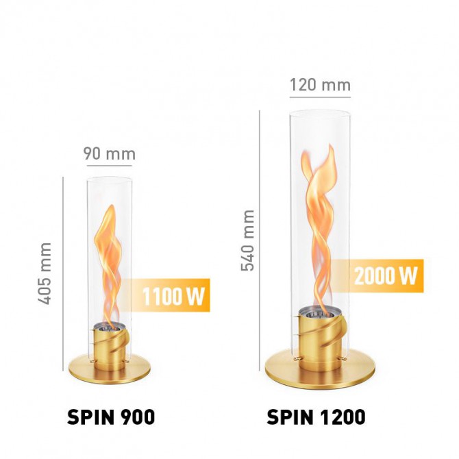 HOFATS SPIN 1200 bio-burner galda kamīns, zelta