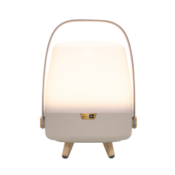 KOODUU SOUND BY JBL Lite-up Play Mini, skaļrunis/lampa ar JBL skaņas sistēmu, Smilšu krāsas