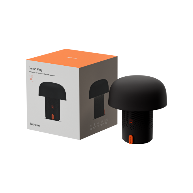 SOUND BY JBL Sensa Play skaļrunis/lampa ar JBL skaņas sistēmu, Antracīta krāsas