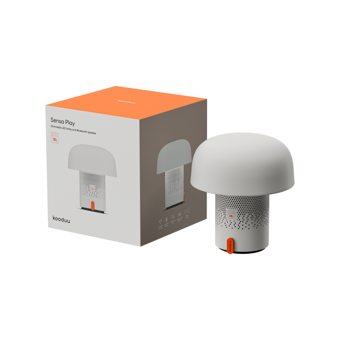 SOUND BY JBL Sensa Play skaļrunis/lampa ar JBL skaņas sistēmu, Baltas krāsas