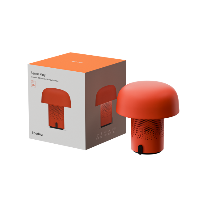SOUND BY JBL Sensa Play skaļrunis/lampa ar JBL skaņas sistēmu, Oranžas krāsas