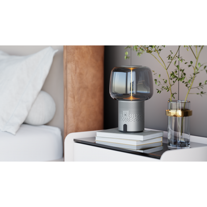 SOUND BY JBL Serena Play skaļrunis/lampa ar JBL skaņas sistēmu, Sudraba krāsas