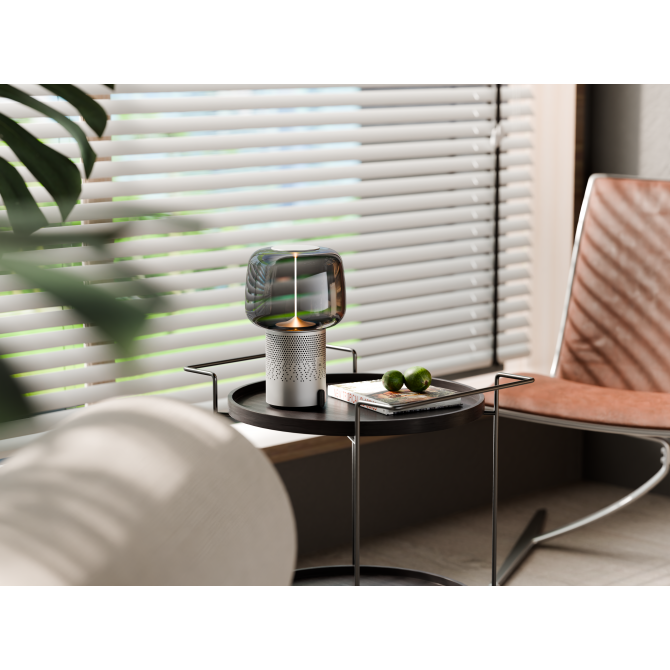 SOUND BY JBL Serena Play skaļrunis/lampa ar JBL skaņas sistēmu, Sudraba krāsas