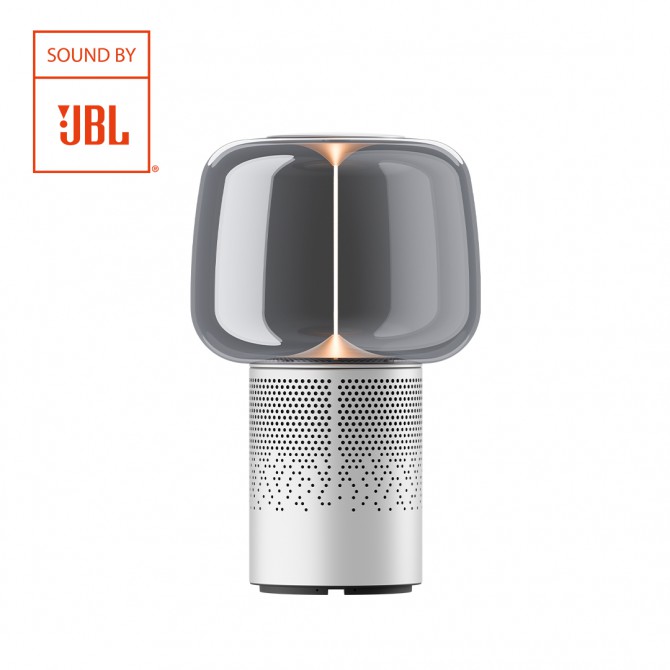 KOODUU SOUND BY JBL Serena Play skaļrunis/lampa ar JBL skaņas sistēmu, Sudraba krāsas