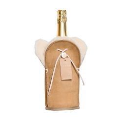 KYWIE vīna dzesētājs no aitādas, Champagne camel suede