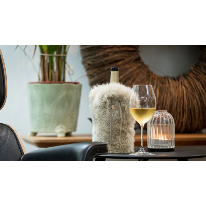 KYWIE vīna dzesētājs no aitādas, Champagne stone fluffy