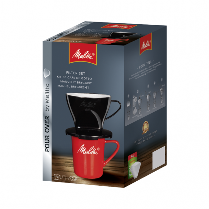 MELITTA POUR OVER komplekts 1x2®, melns