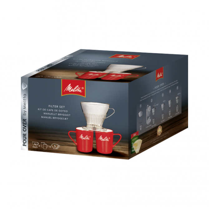 MELITTA POUR OVER komplekts 1x4®, caurspīdīgs