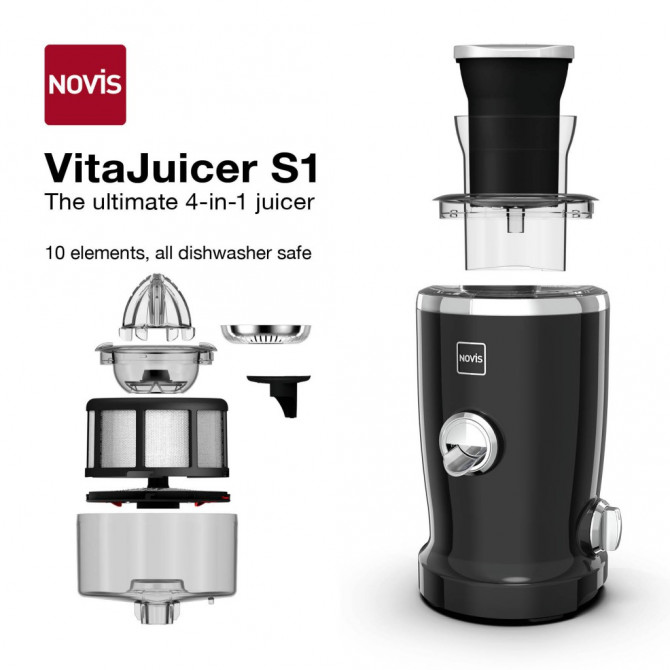 NOVIS Vita Juicer S1 sulu spiede, melna