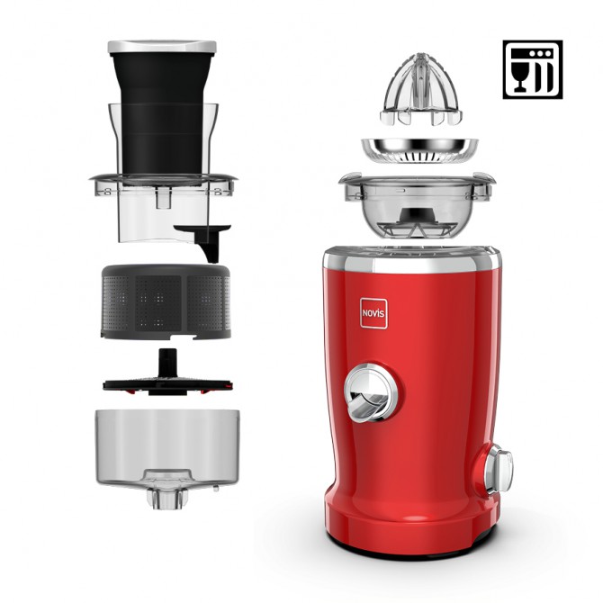 NOVIS Vita Juicer SX-3 VDE sulu spiede, sarkana