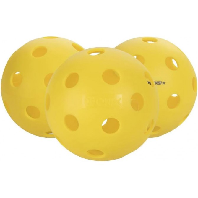 Onix Fuse Indoor Pickleball bumbiņas, 3 gab, Dzeltenas