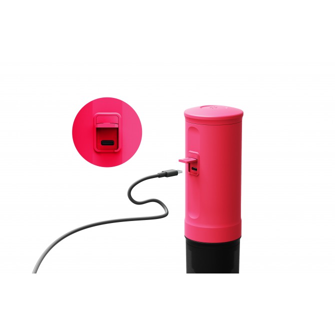 OUTIN NANO pārnēsājams Espresso pagatavošanas aparāts, crimson red