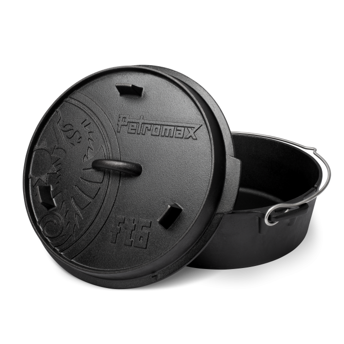 Petromax Dutch Oven, čuguna katls ar plakanu pamatni, 5,5 L