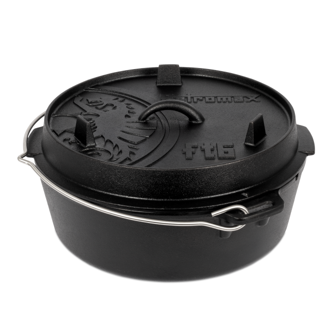 Petromax Dutch Oven, čuguna katls ar plakanu pamatni, 5,5 L