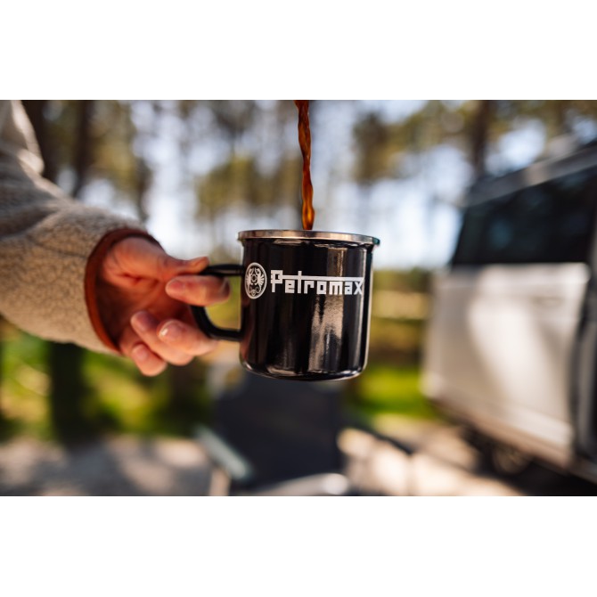 PETROMAX emaljēta tērauda krūze, melna