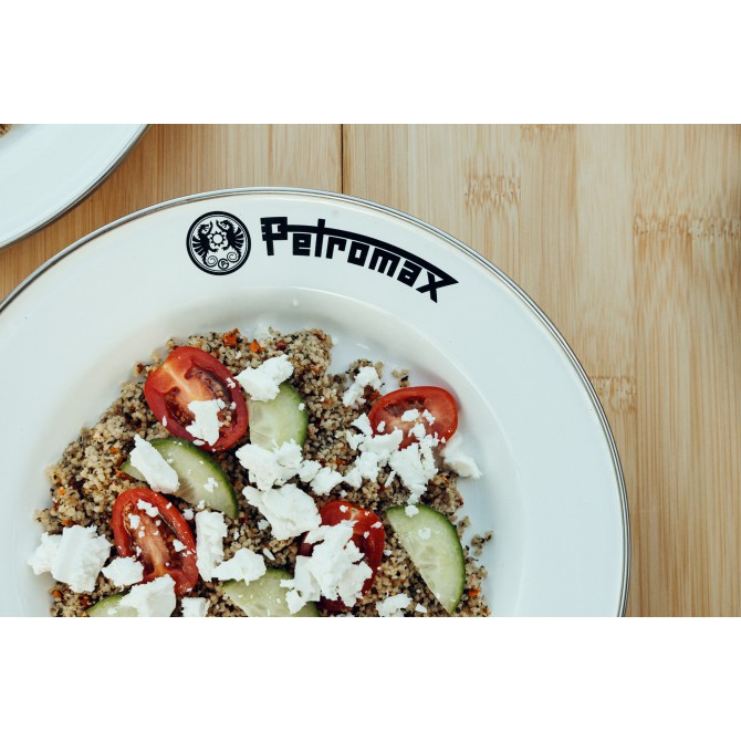 PETROMAX Emaljēti tērauda šķīvji, balti 2 gab, 18cm