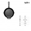 PETROMAX Fire Skillet, čuguna panna ar vienu rokturi, 25cm