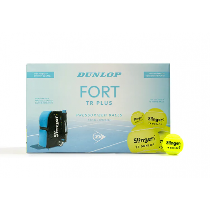Slinger Dunlop Fort TR Plus (pressurized) 72 bumbiņu iepakojums 