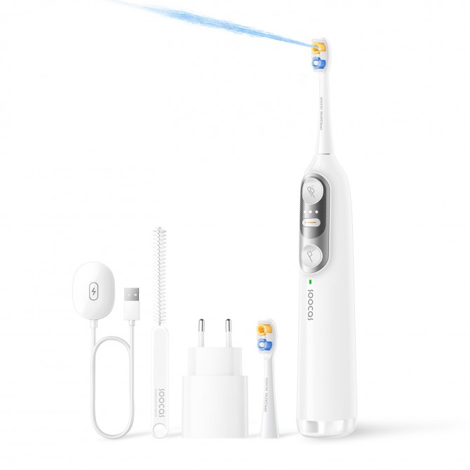 SOOCAS NEOS II 2-in-1 Elektriskā zobu suka ar ūdens irigatoru, Pearl White