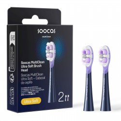 SOOCAS NEOS II zobubirstes uzgalis, ultra soft, midnight blue (2 gab. iepakojumā)