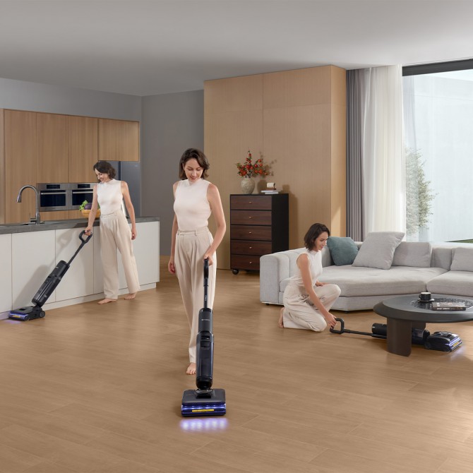 TINECO FLOOR ONE S7 STRETCH STEAM PLUS bezvadu mitrās uzkopšanas putekļsūcējs