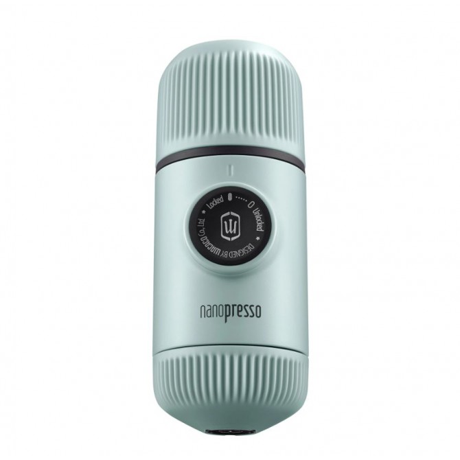 WACACO NANOPRESSO ARCTIC BLUE + Case ground kafijas automats