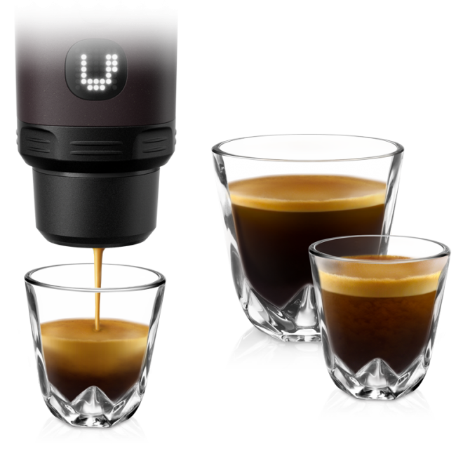 WACACO PIXAPRESSO elektrisks espresso automāts, dark burgundy