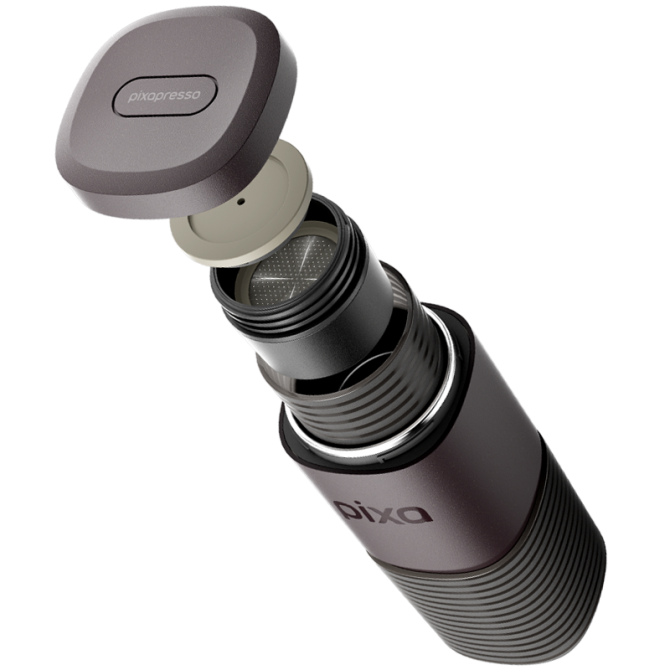 WACACO PIXAPRESSO elektrisks espresso automāts, dark burgundy