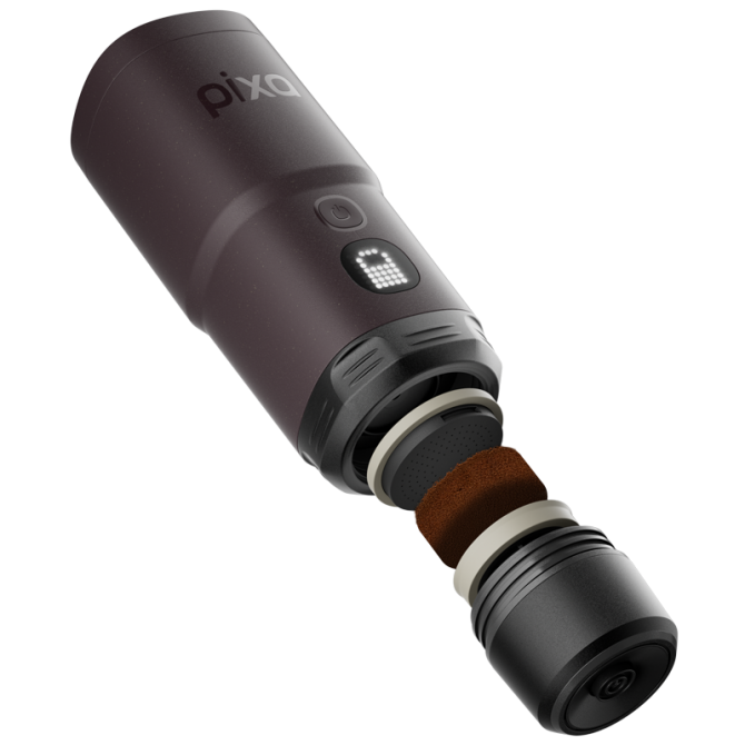 WACACO PIXAPRESSO elektrisks espresso automāts, dark burgundy