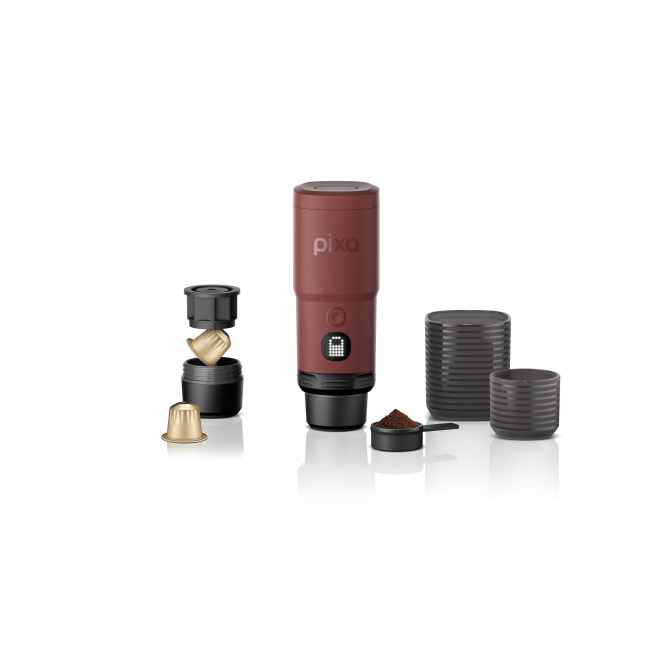 WACACO PIXAPRESSO elektrisks espresso automāts, tuscan red